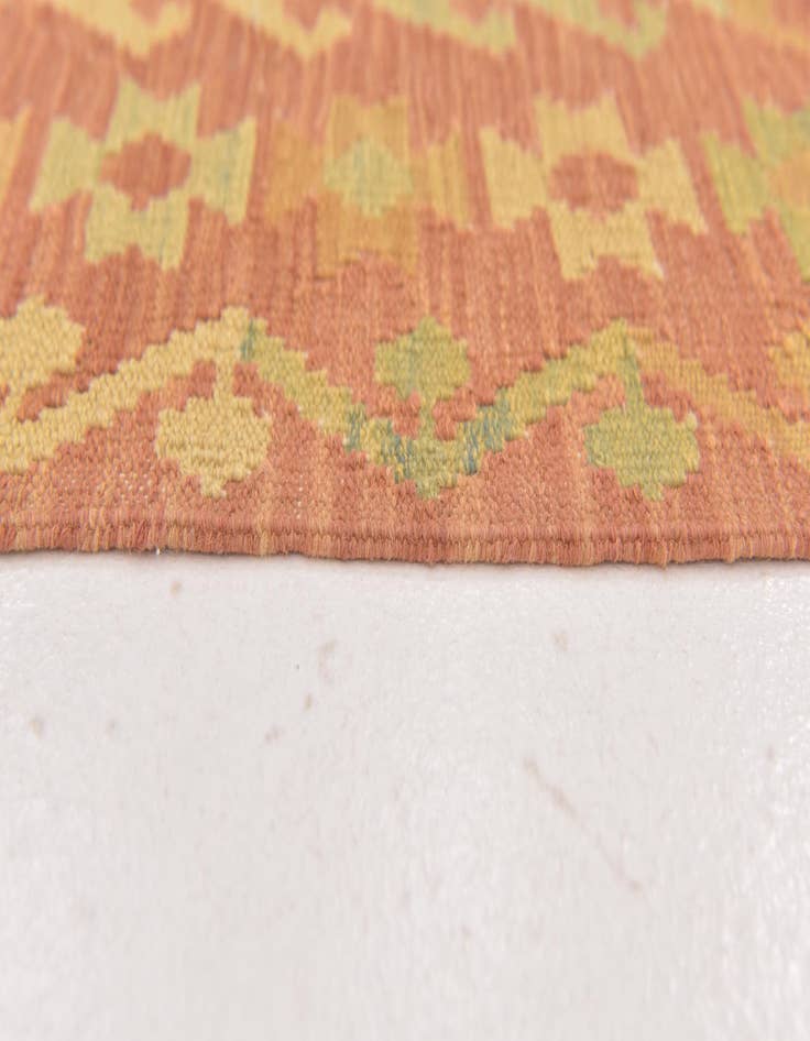 Detail image of  3' 4 x 5' 2  Hand Woven Kilim Waziri Wool Rug
