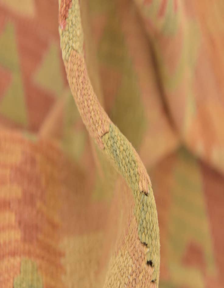 Detail image of  3' 4 x 5' 2  Hand Woven Kilim Waziri Wool Rug