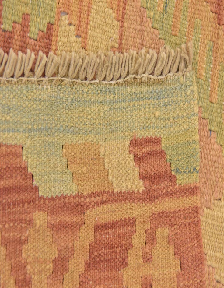 Detail image of  3' 4 x 5' 2  Hand Woven Kilim Waziri Wool Rug