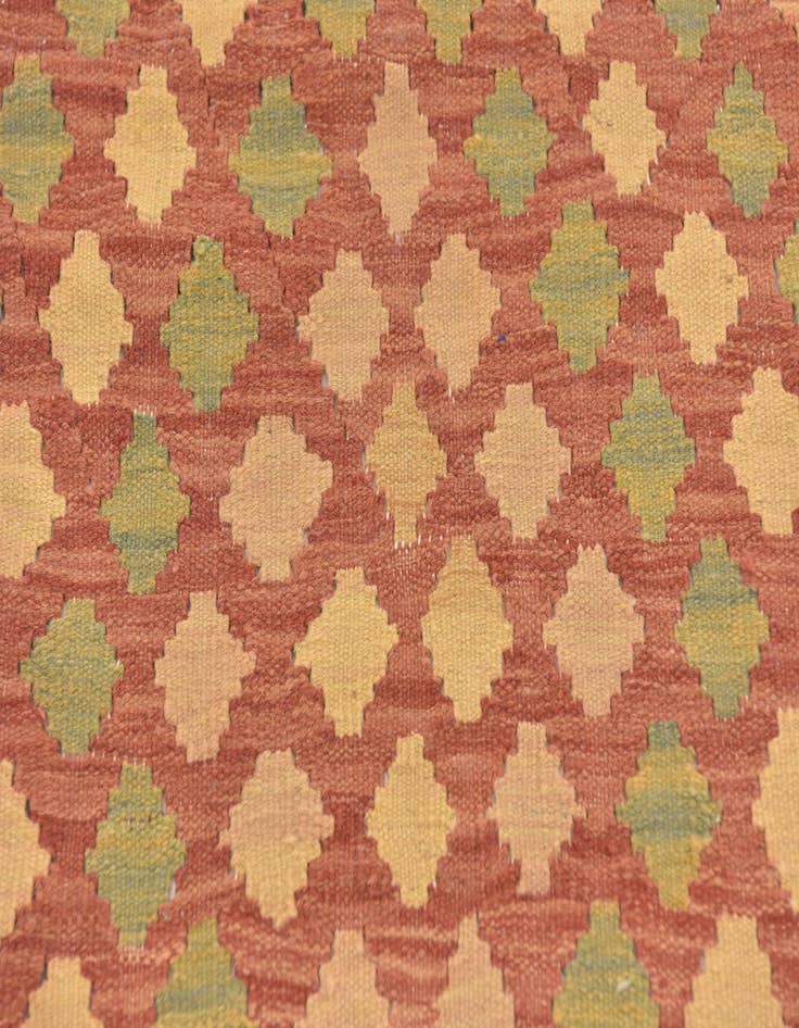 Detail image of  3' 4 x 5' 2  Hand Woven Kilim Waziri Wool Rug