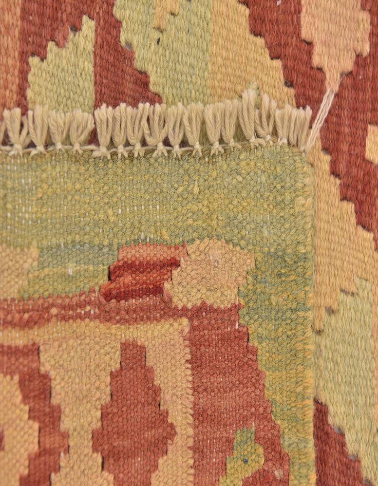 Detail image of  3' 4 x 5' 2  Hand Woven Kilim Waziri Wool Rug