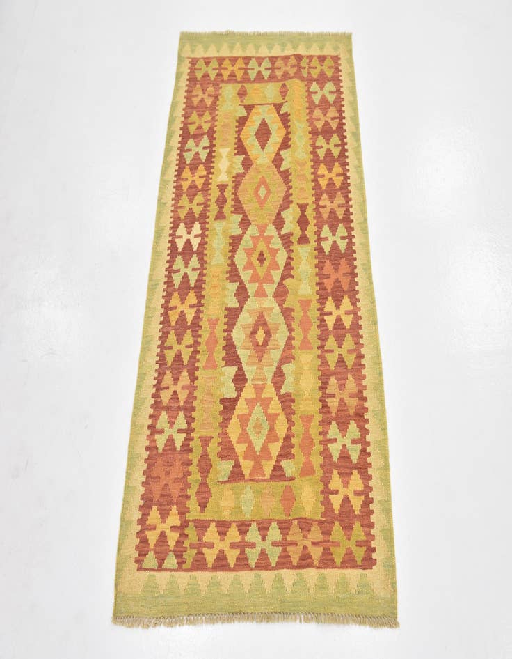 Detail image of  2' 8 x 4' 9  Hand Woven Kilim Waziri Wool Rug