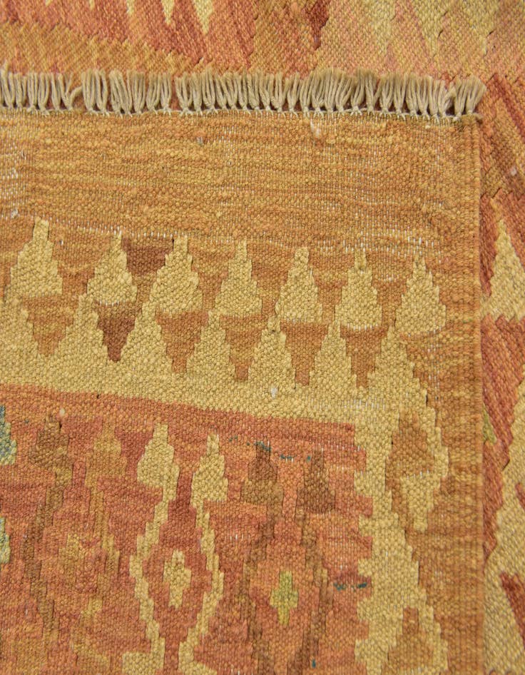 Detail image of  2' 9 x 4'  Hand Woven Kilim Waziri Wool Rug