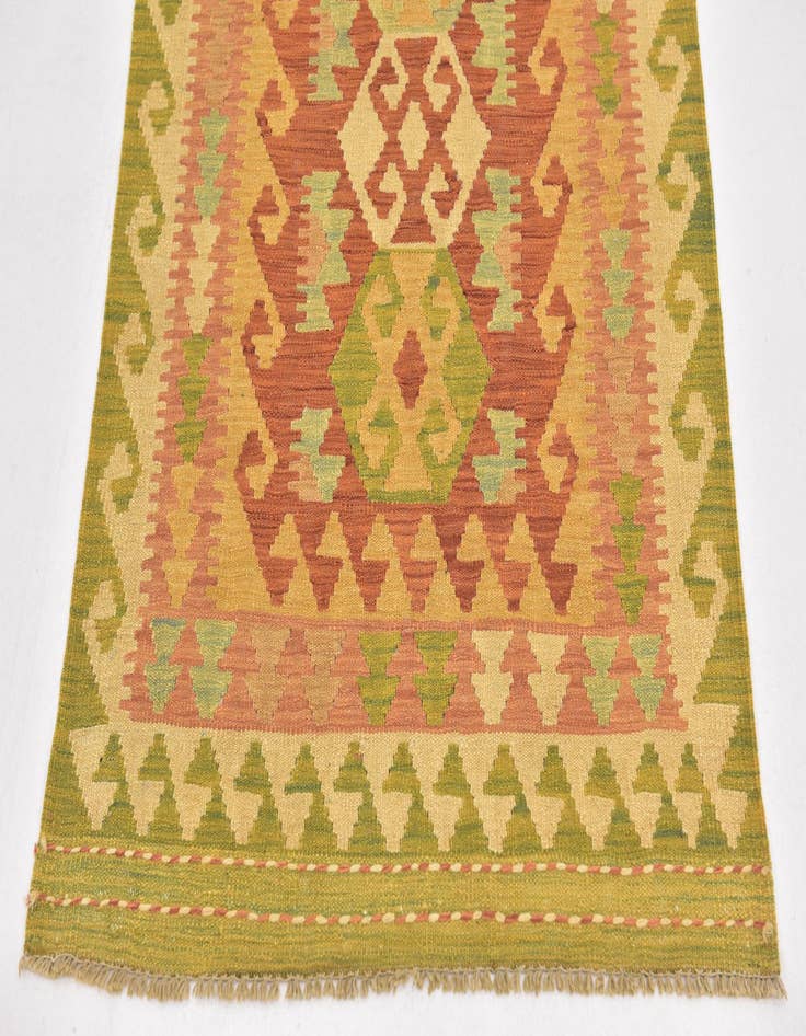 Detail image of  2' 7 x 4' 4  Hand Woven Kilim Waziri Wool Rug