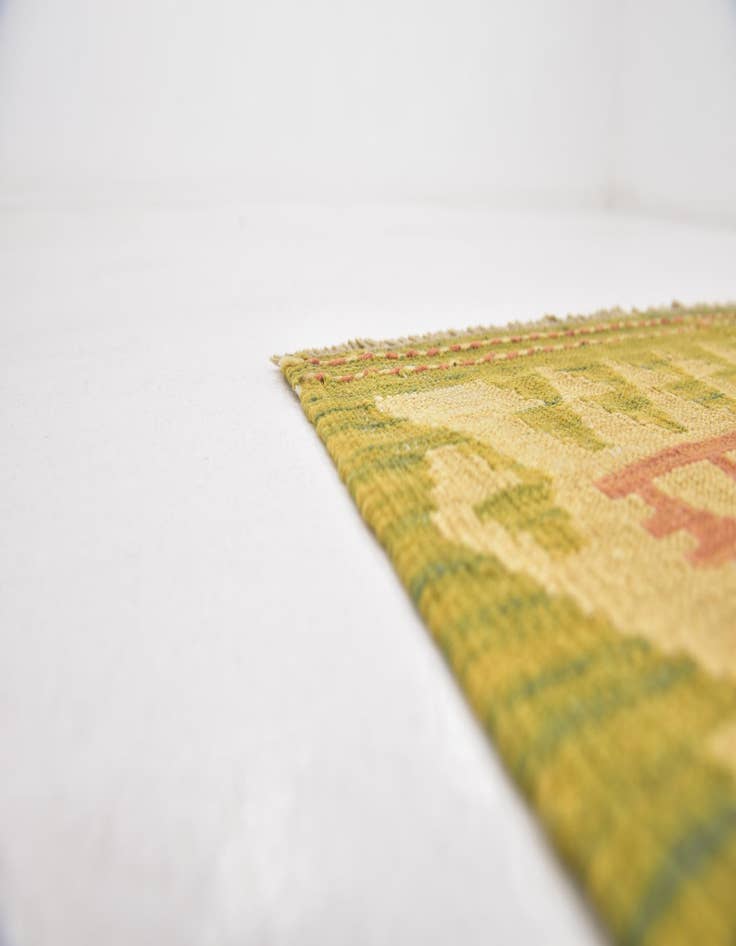 Detail image of  2' 7 x 4' 4  Hand Woven Kilim Waziri Wool Rug
