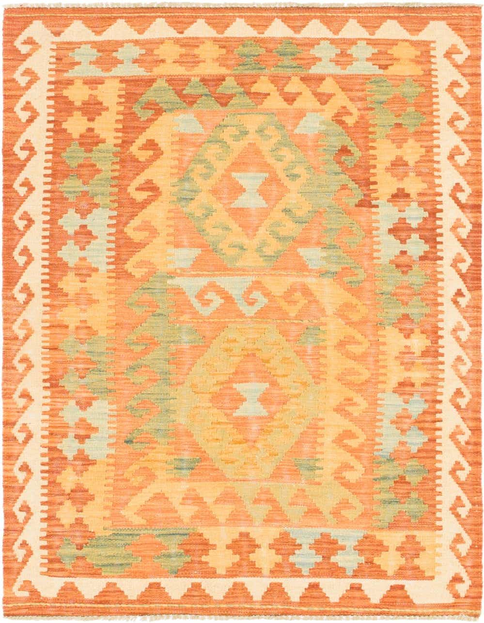 Primary image  2' 10 x 4' 10  Hand Woven Kilim Waziri Wool Rug