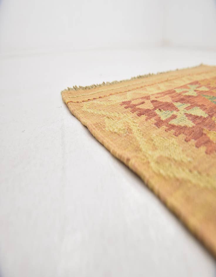 Detail image of  2' 7 x 4' 2  Hand Woven Kilim Waziri Wool Rug
