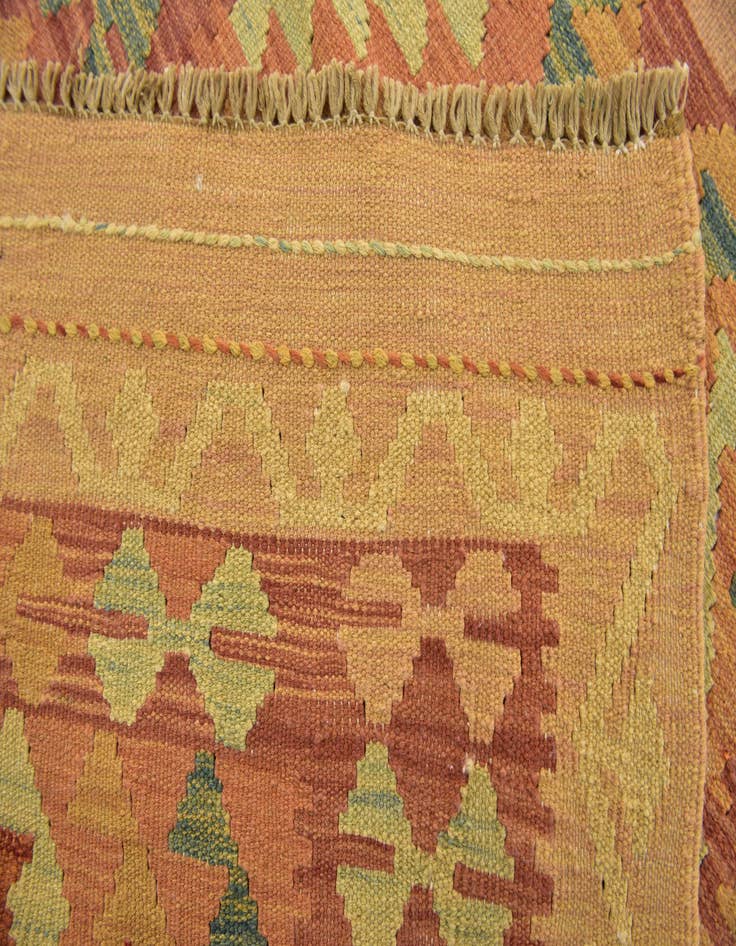 Detail image of  2' 7 x 4' 2  Hand Woven Kilim Waziri Wool Rug