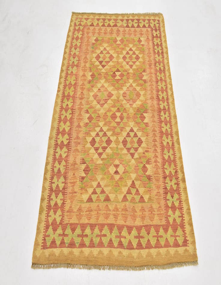 Detail image of  3' 3 x 5'  Hand Woven Kilim Waziri Wool Rug