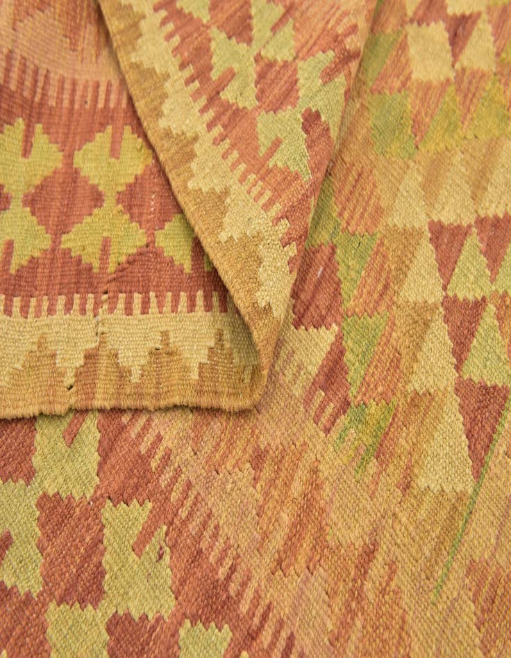 Detail image of  3' 3 x 5'  Hand Woven Kilim Waziri Wool Rug