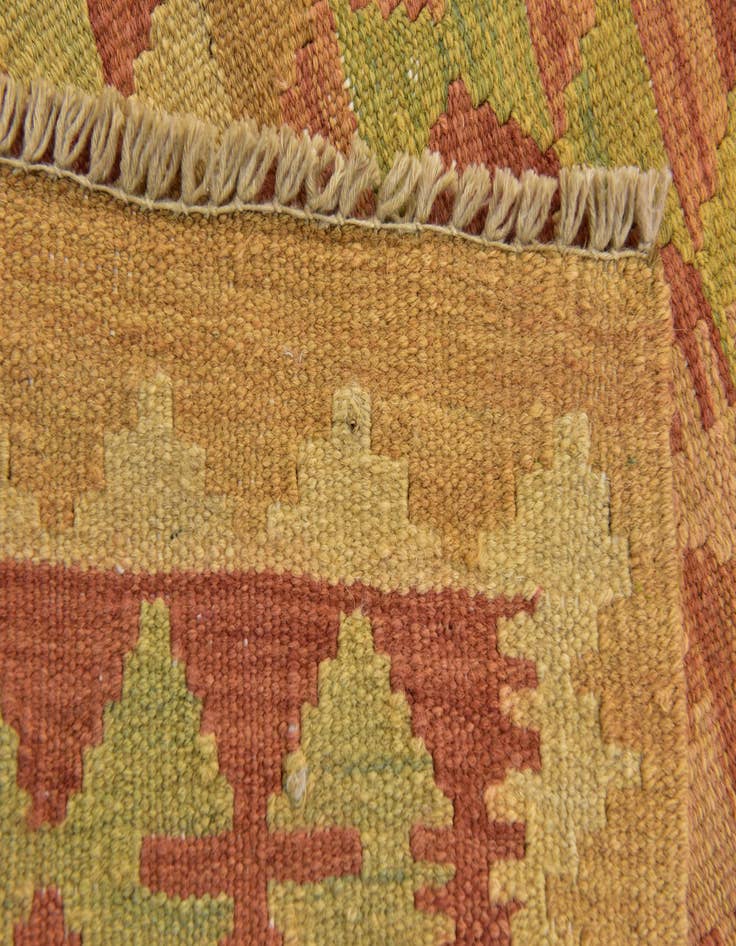Detail image of  3' 3 x 5'  Hand Woven Kilim Waziri Wool Rug