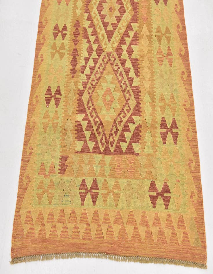 Detail image of  3' 3 x 4' 9  Hand Woven Kilim Waziri Wool Rug