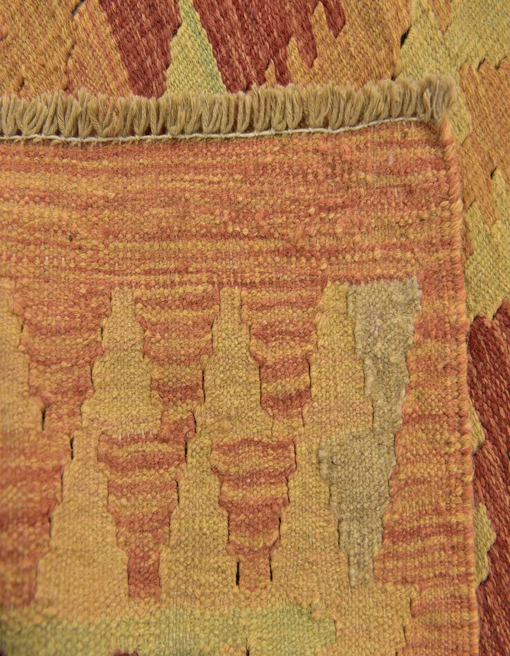 Detail image of  3' 3 x 4' 9  Hand Woven Kilim Waziri Wool Rug