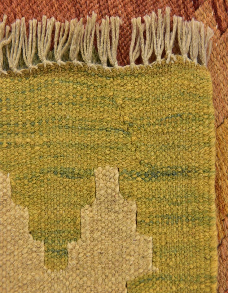 Detail image of  3' 3 x 5'  Hand Woven Kilim Waziri Wool Rug