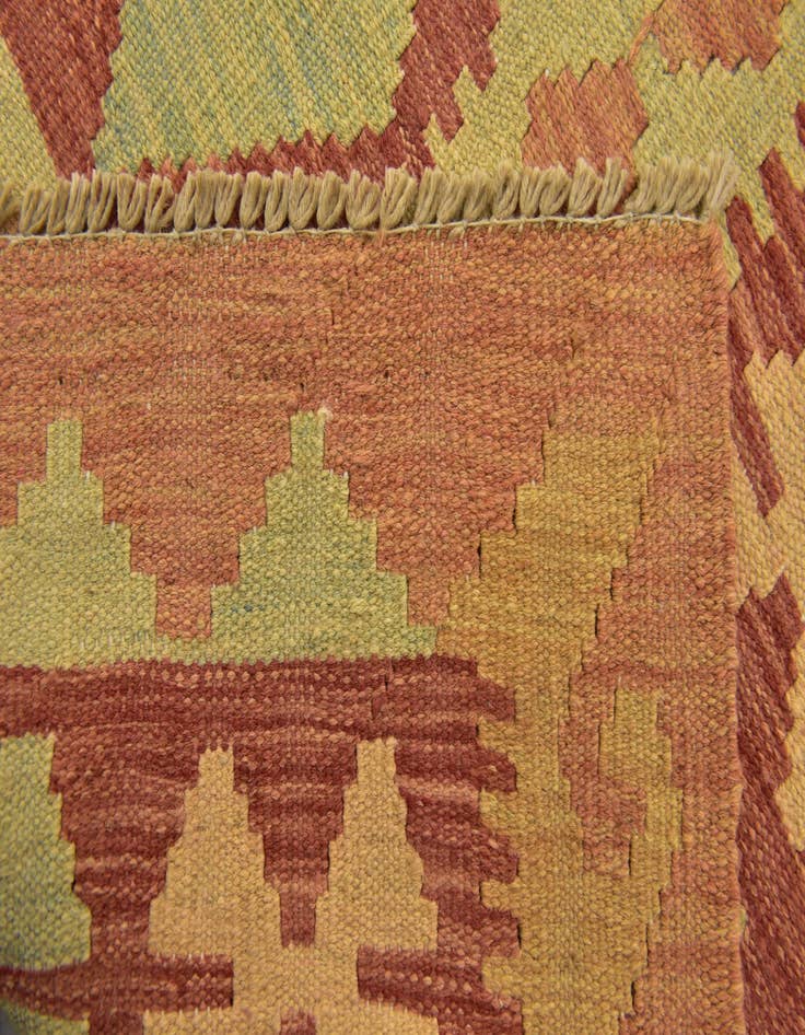 Detail image of  3' x 4' 10  Hand Woven Kilim Waziri Wool Rug
