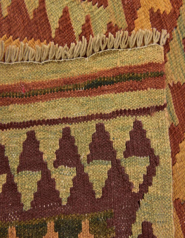 Detail image of  3' x 4' 5  Hand Woven Kilim Waziri Wool Rug