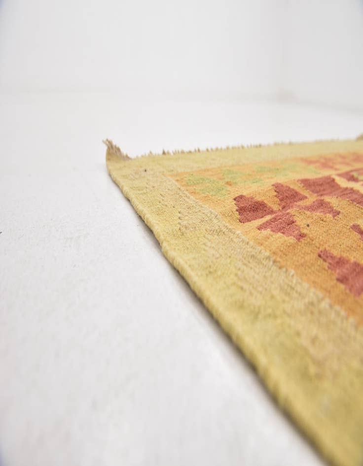 Detail image of  3' 4 x 5'  Hand Woven Kilim Waziri Wool Rug