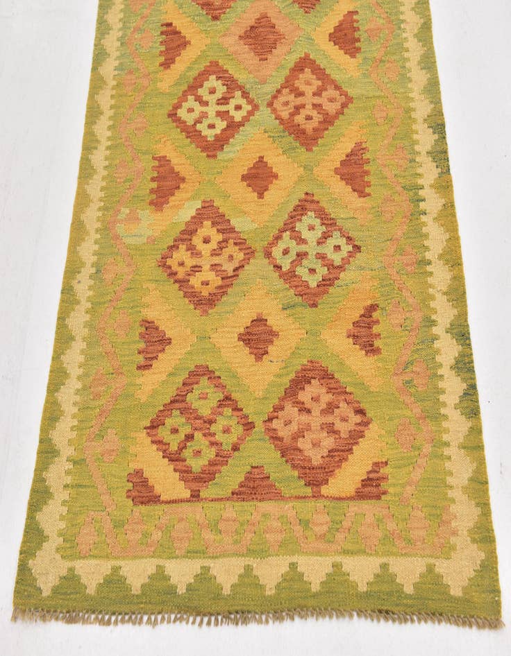 Detail image of  3' x 5'  Hand Woven Kilim Waziri Wool Rug