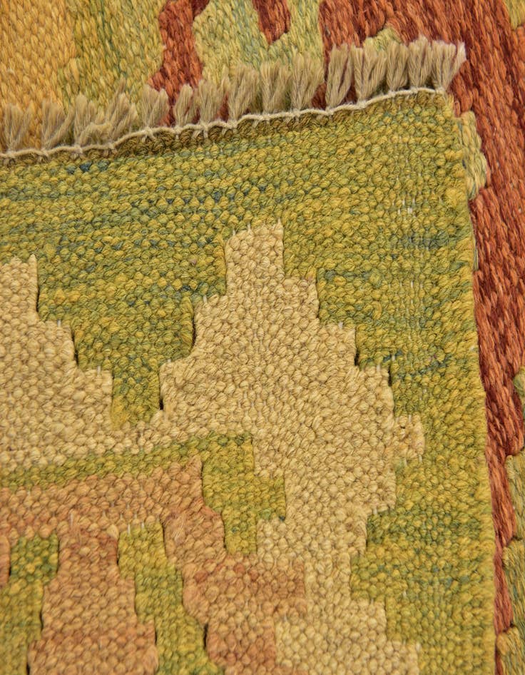 Detail image of  3' x 5'  Hand Woven Kilim Waziri Wool Rug