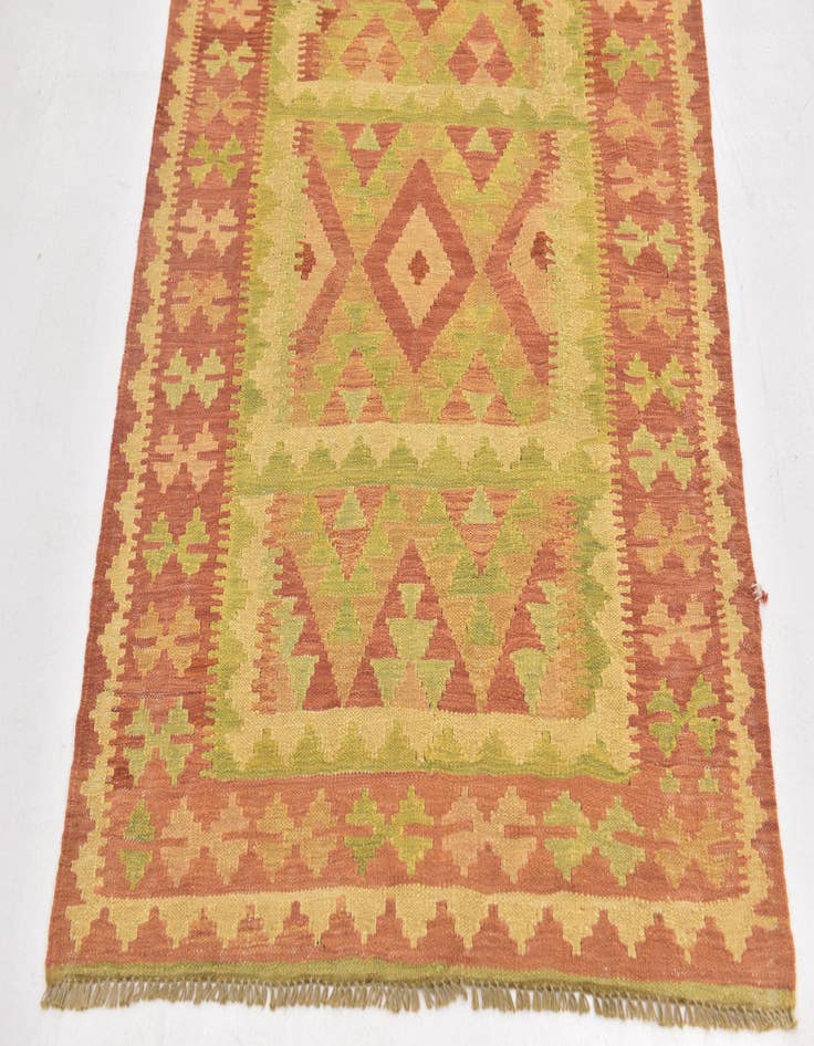 Detail image of  3' 4 x 5'  Hand Woven Kilim Waziri Wool Rug