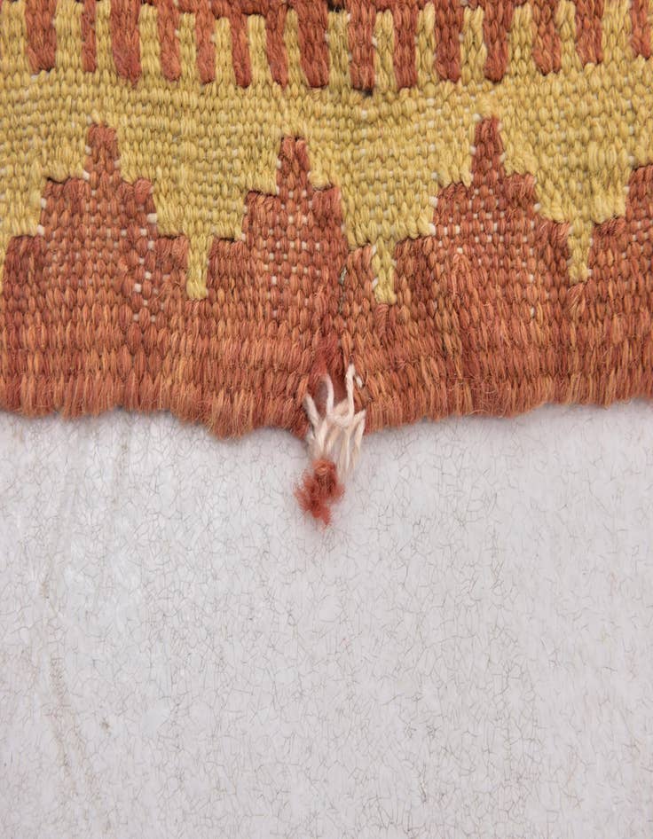 Detail image of  3' 4 x 5'  Hand Woven Kilim Waziri Wool Rug