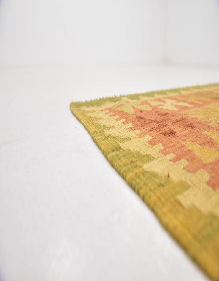 Detail image of  3' 3 x 5'  Hand Woven Kilim Waziri Wool Rug