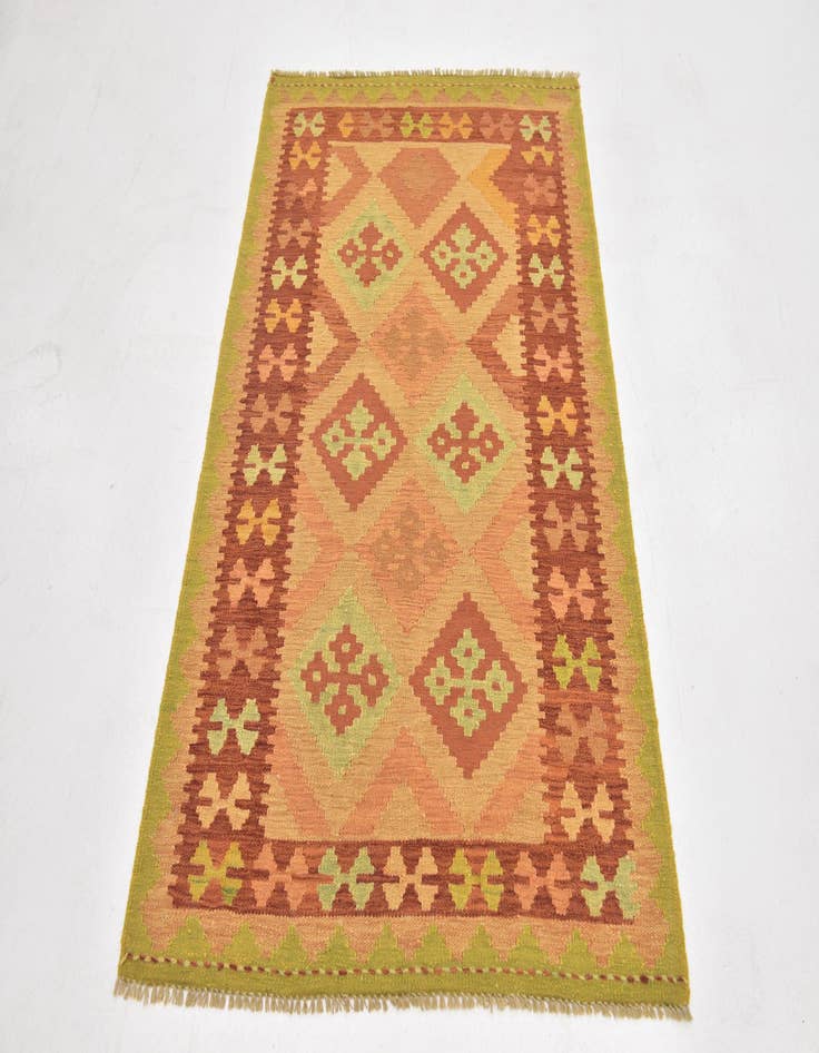 Detail image of  3' x 4' 10  Hand Woven Kilim Waziri Wool Rug