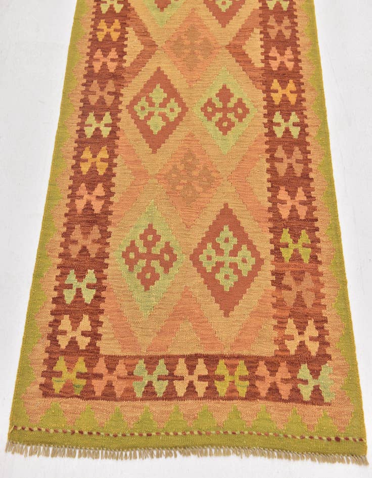 Detail image of  3' x 4' 10  Hand Woven Kilim Waziri Wool Rug