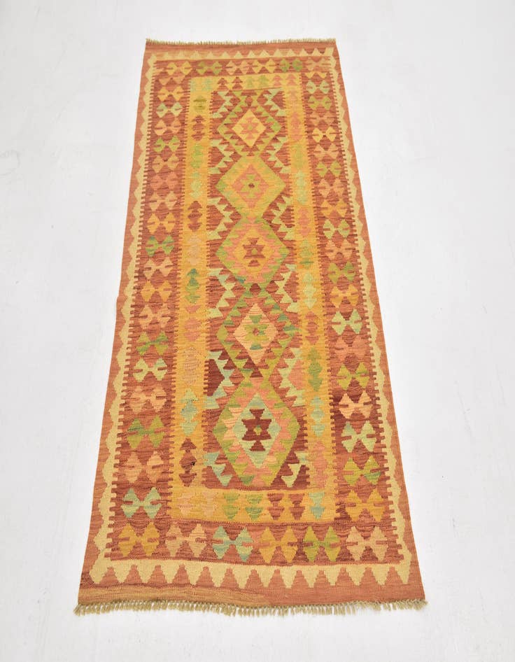 Detail image of  3' x 4' 10  Hand Woven Kilim Waziri Wool Rug