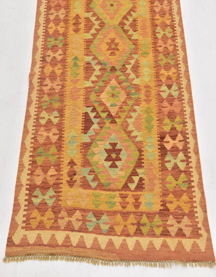 Detail image of  3' x 4' 10  Hand Woven Kilim Waziri Wool Rug