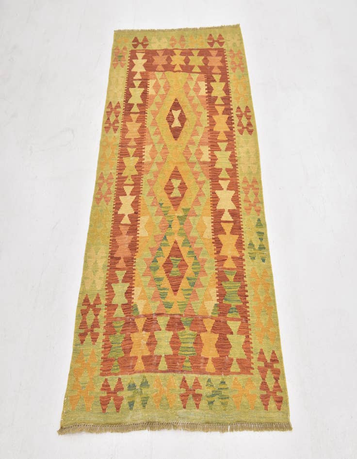 Detail image of  3' x 5'  Hand Woven Kilim Waziri Wool Rug