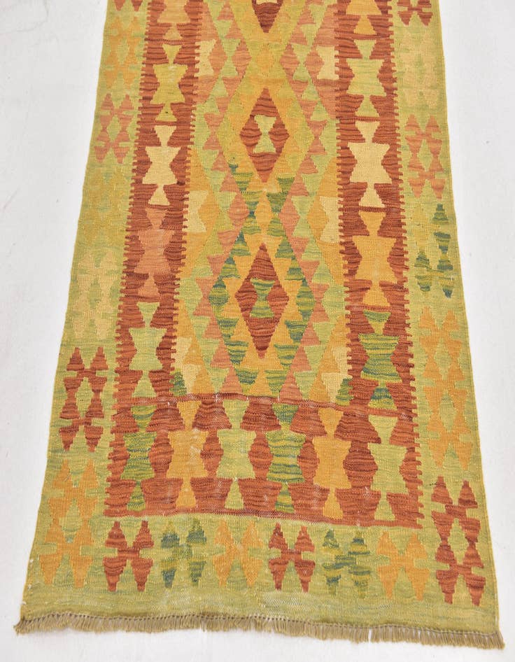 Detail image of  3' x 5'  Hand Woven Kilim Waziri Wool Rug