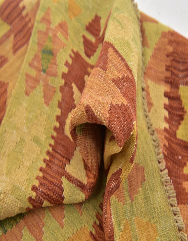 Detail image of  3' x 5'  Hand Woven Kilim Waziri Wool Rug