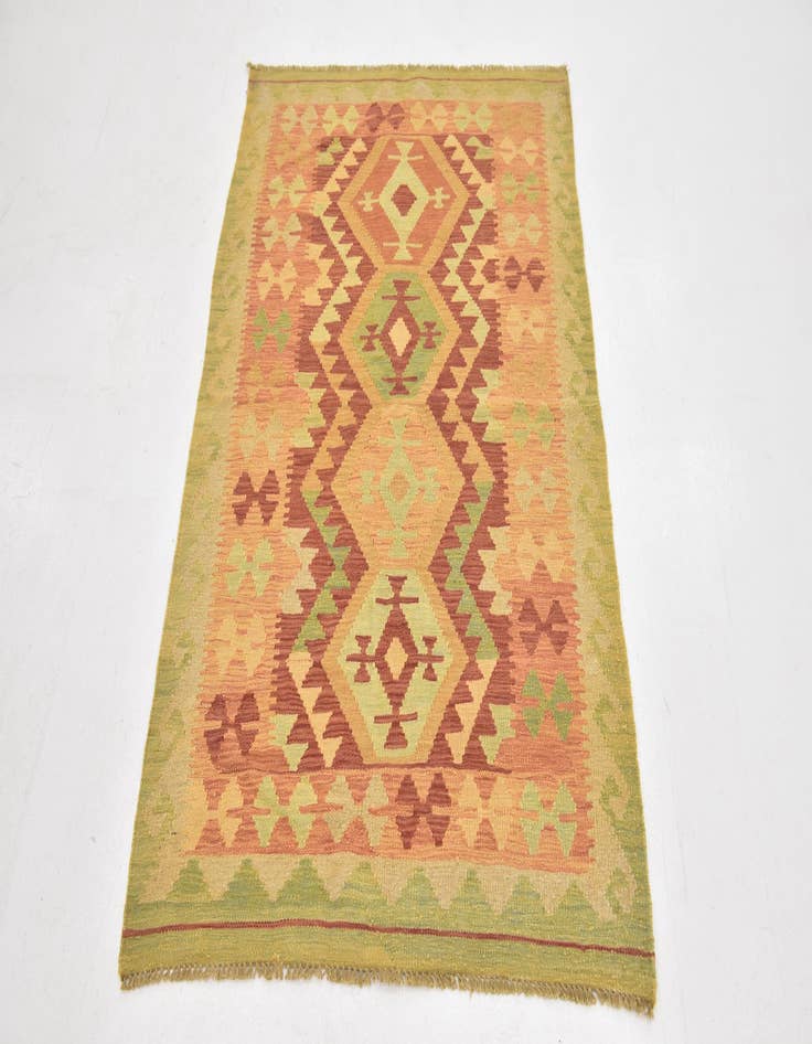 Detail image of  3' 3 x 5'  Hand Woven Kilim Waziri Wool Rug