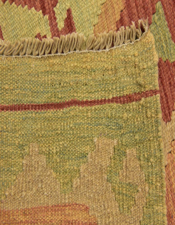 Detail image of  3' 3 x 5'  Hand Woven Kilim Waziri Wool Rug