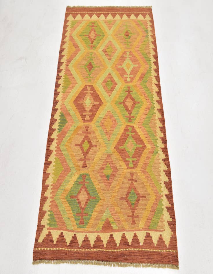 Detail image of  3' x 4' 10  Hand Woven Kilim Waziri Wool Rug