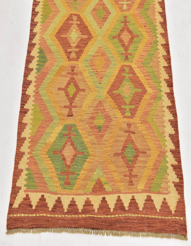 Detail image of  3' x 4' 10  Hand Woven Kilim Waziri Wool Rug