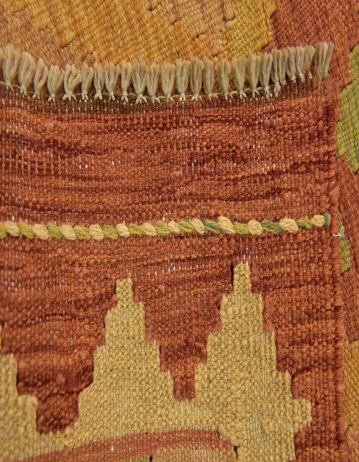 Detail image of  3' x 4' 10  Hand Woven Kilim Waziri Wool Rug