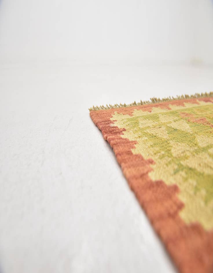 Detail image of  3' x 4' 8  Hand Woven Kilim Waziri Wool Rug