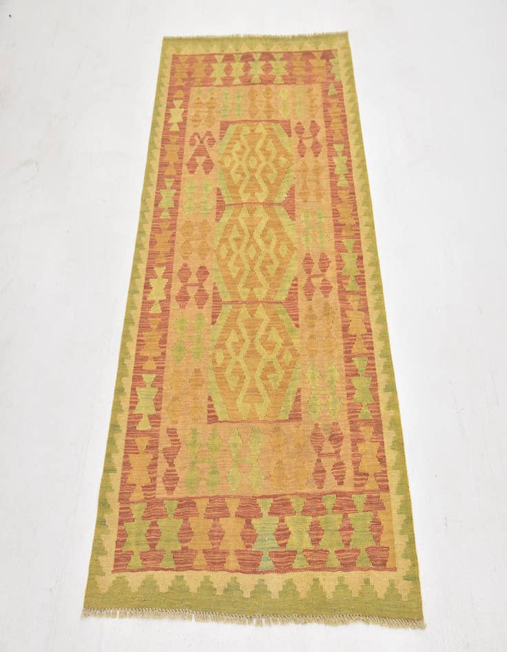 Detail image of  3' 2 x 5' 2  Hand Woven Kilim Waziri Wool Rug