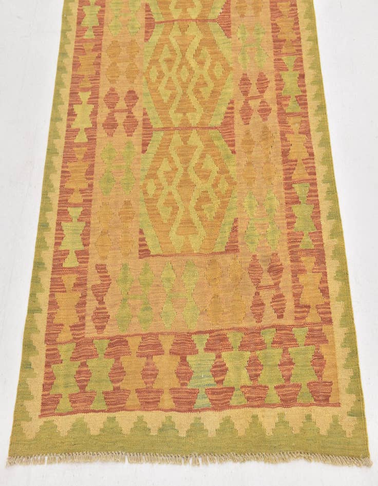 Detail image of  3' 2 x 5' 2  Hand Woven Kilim Waziri Wool Rug