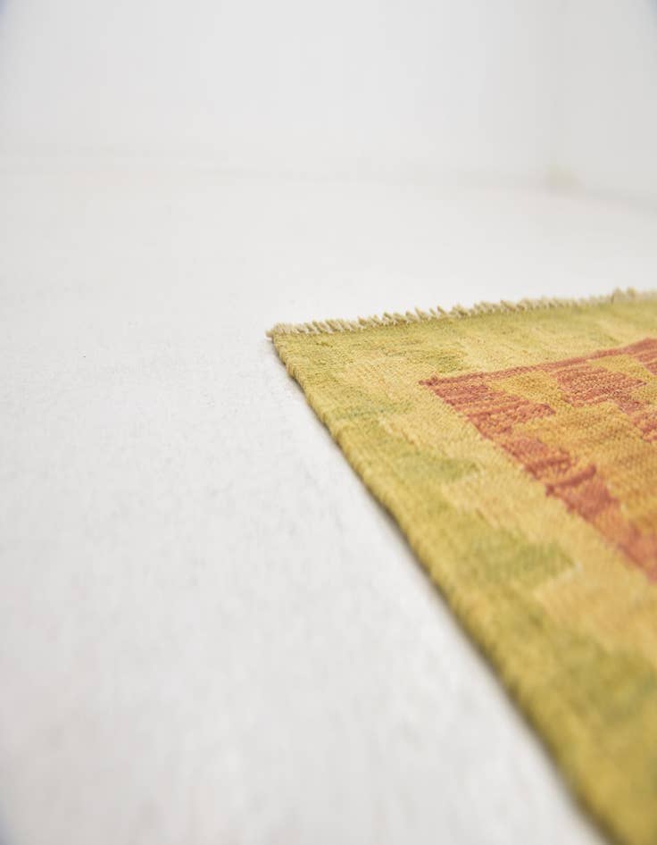Detail image of  3' 2 x 5' 2  Hand Woven Kilim Waziri Wool Rug
