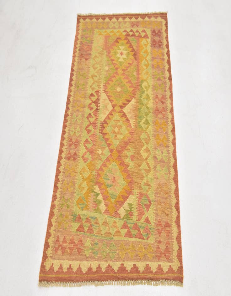 Detail image of  3' x 5'  Hand Woven Kilim Waziri Wool Rug