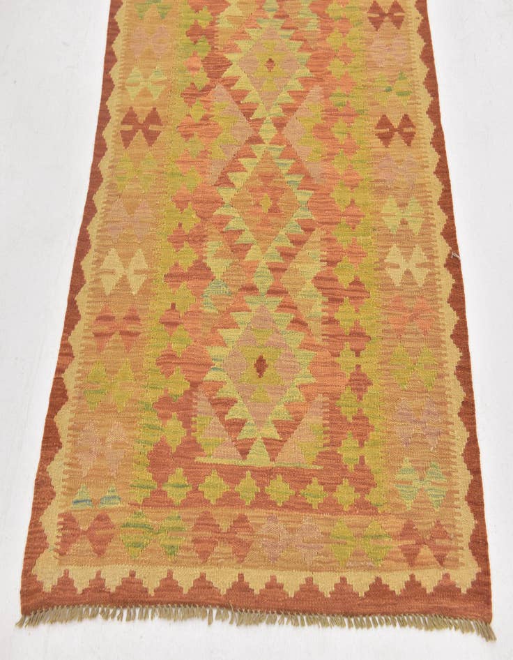 Detail image of  3' 3 x 5' 2  Hand Woven Kilim Waziri Wool Rug