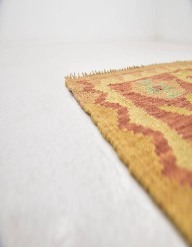 Detail image of  3' 2 x 5'  Hand Woven Kilim Waziri Wool Rug