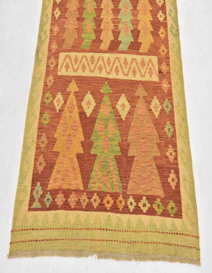 Detail image of  3' 3 x 5'  Hand Woven Kilim Waziri Wool Rug