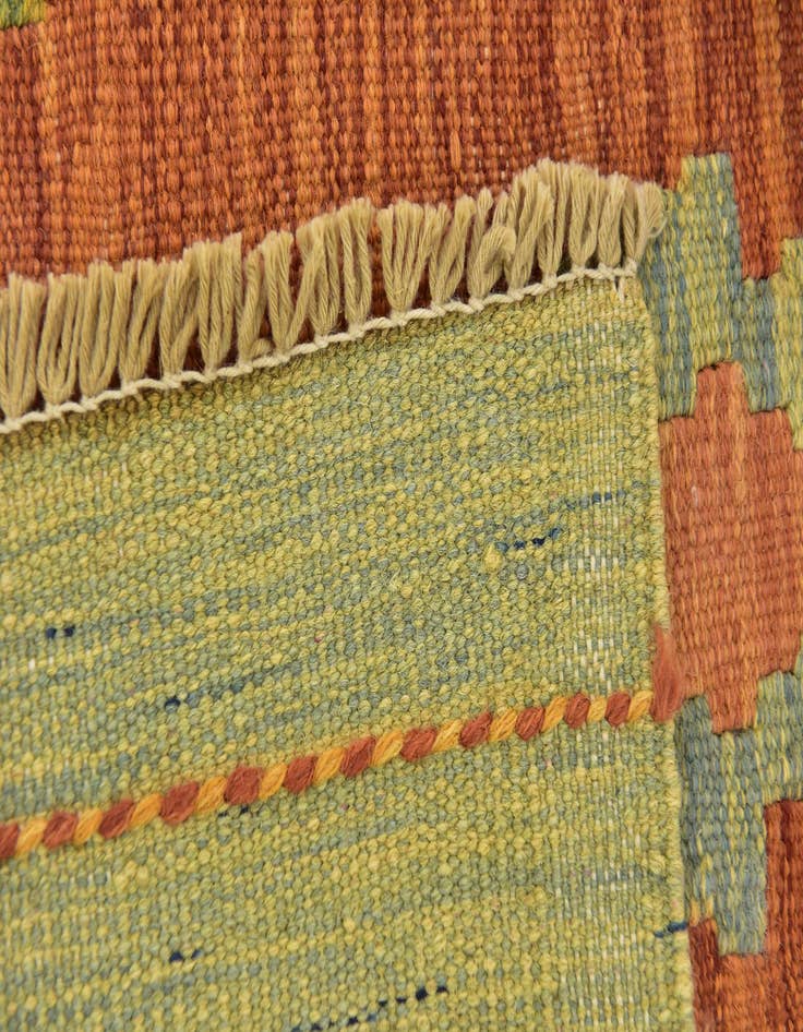 Detail image of  3' 3 x 5'  Hand Woven Kilim Waziri Wool Rug