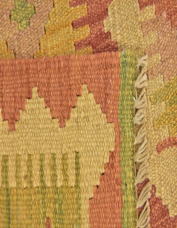 Detail image of  3' 3 x 4' 10  Hand Woven Kilim Waziri Wool Rug