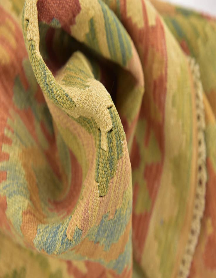 Detail image of  3' 2 x 5'  Hand Woven Kilim Waziri Wool Rug