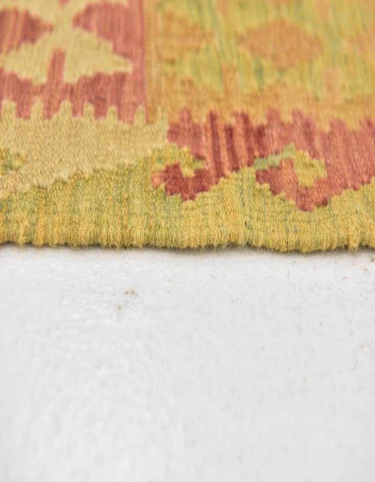 Detail image of  3' 4 x 5'  Hand Woven Kilim Waziri Wool Rug